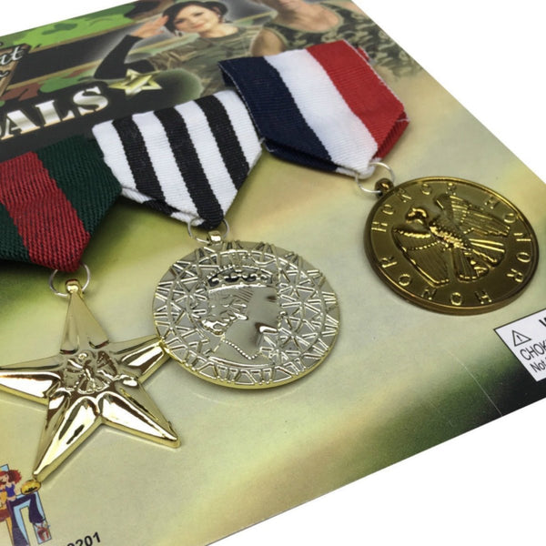 Br Costumes 3X Army Solider Medals Combat Party Halloween Fancy Dress Replica Unisex Costumes