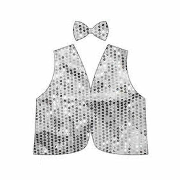 Br Costumes Kids Sequin Vest Bow Tie Set 80S Party Dress Up Waistcoat Unisex Costumes