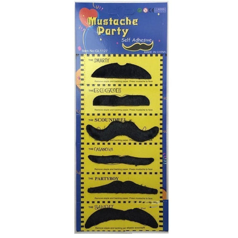 Br Costumes Party Moustache 70S Fake Mustache Fancy Dress Props Halloween Adhesive Unisex Costumes