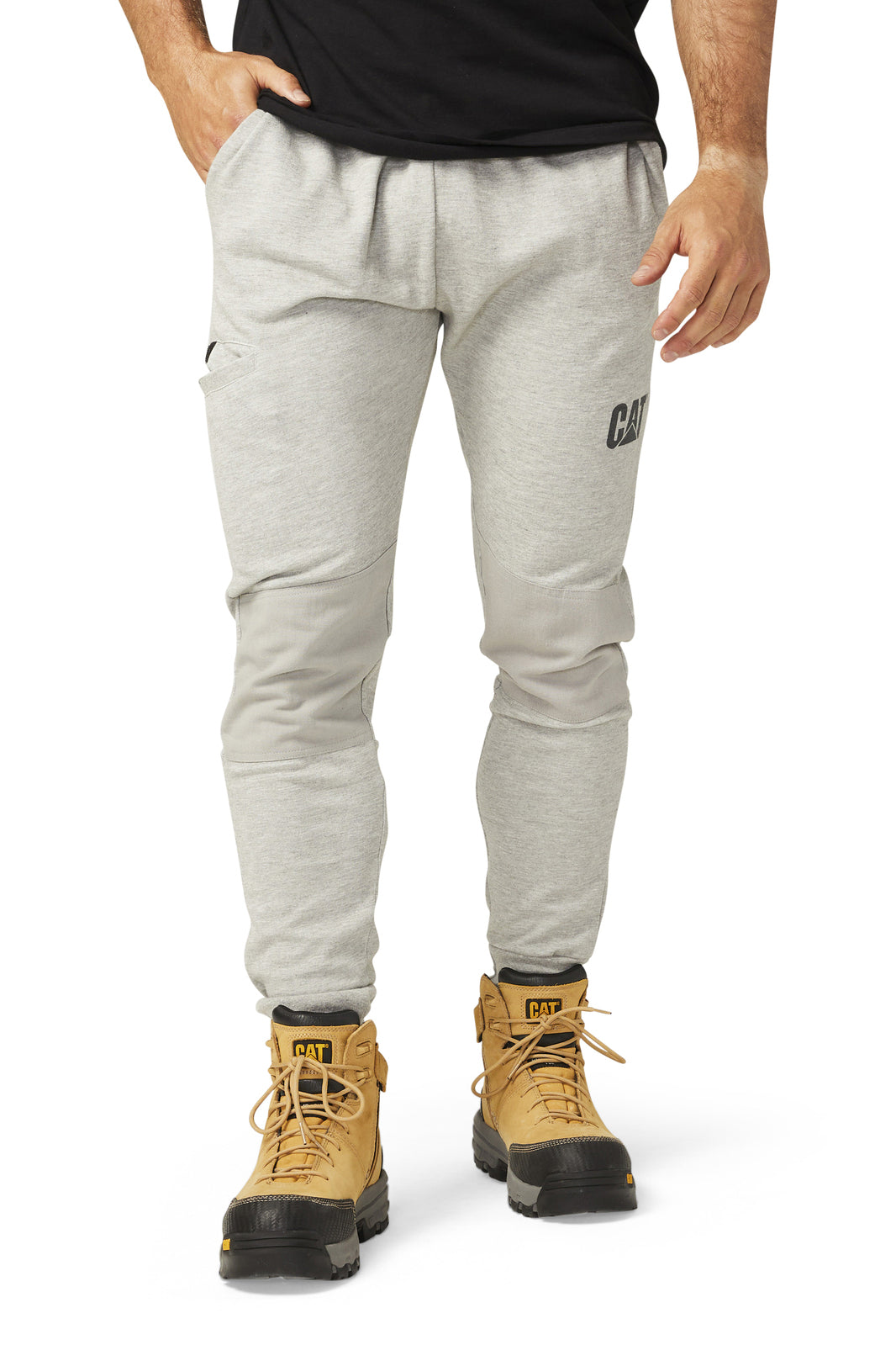 Track Trackies Work Casual Gym Slim Fit Hem Joggers Grey Pants