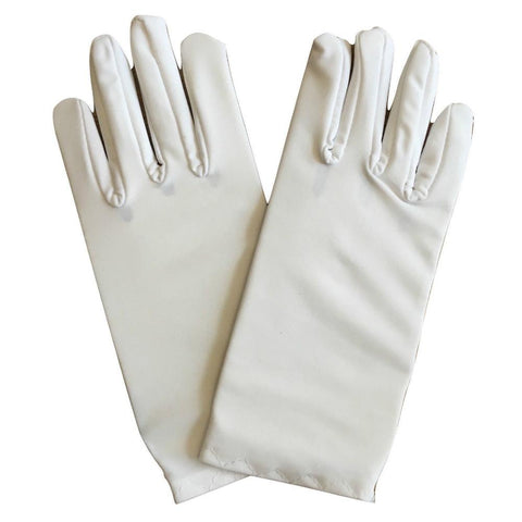 Br Costumes Ladies Short Party Wedding Bridal Fancy Dress Prom Stretchy White Gloves
