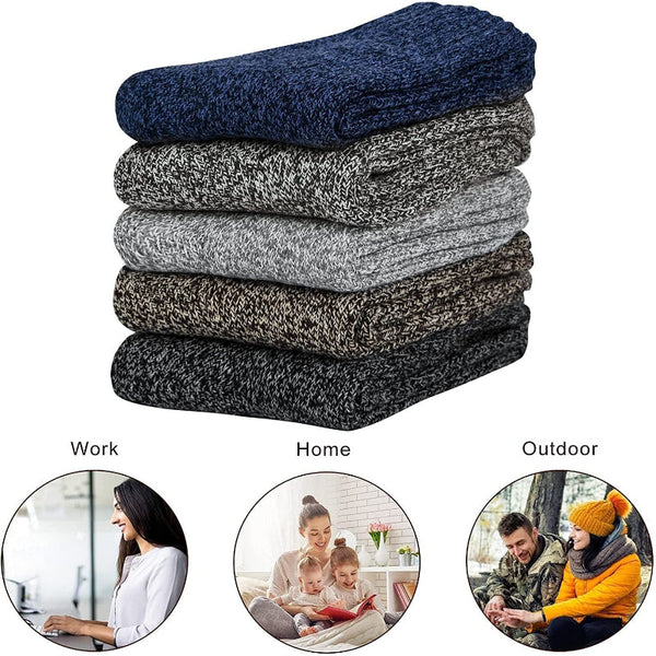 Br Apparel 3X Mens Pairs Thick Wool Blend Work Heavy Duty Outdoor Warm (Eu42 Eu48) Socks