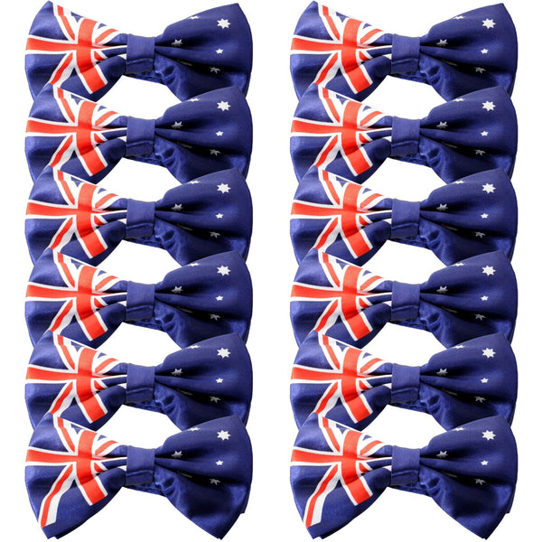 12X Australian Flag Bow Tie Patriotic Accessory Day Ties
