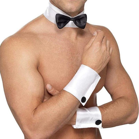 Br Costumes Male Stripper Set Cuffs Collar & Bow Tie Waiter Fun Kit Fancy Dress Unisex Costumes