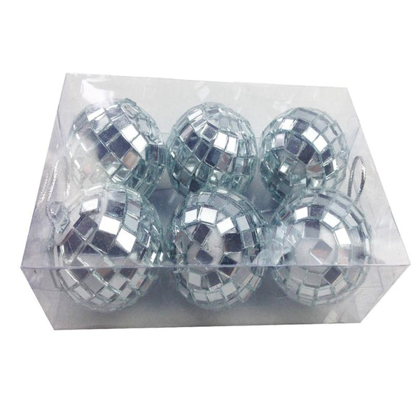 Br Costumes 6X Hanging Mini Disco Balls Shiny Silver Mirror Party Halloween Reflect 4Cm Bulk Party Decorations
