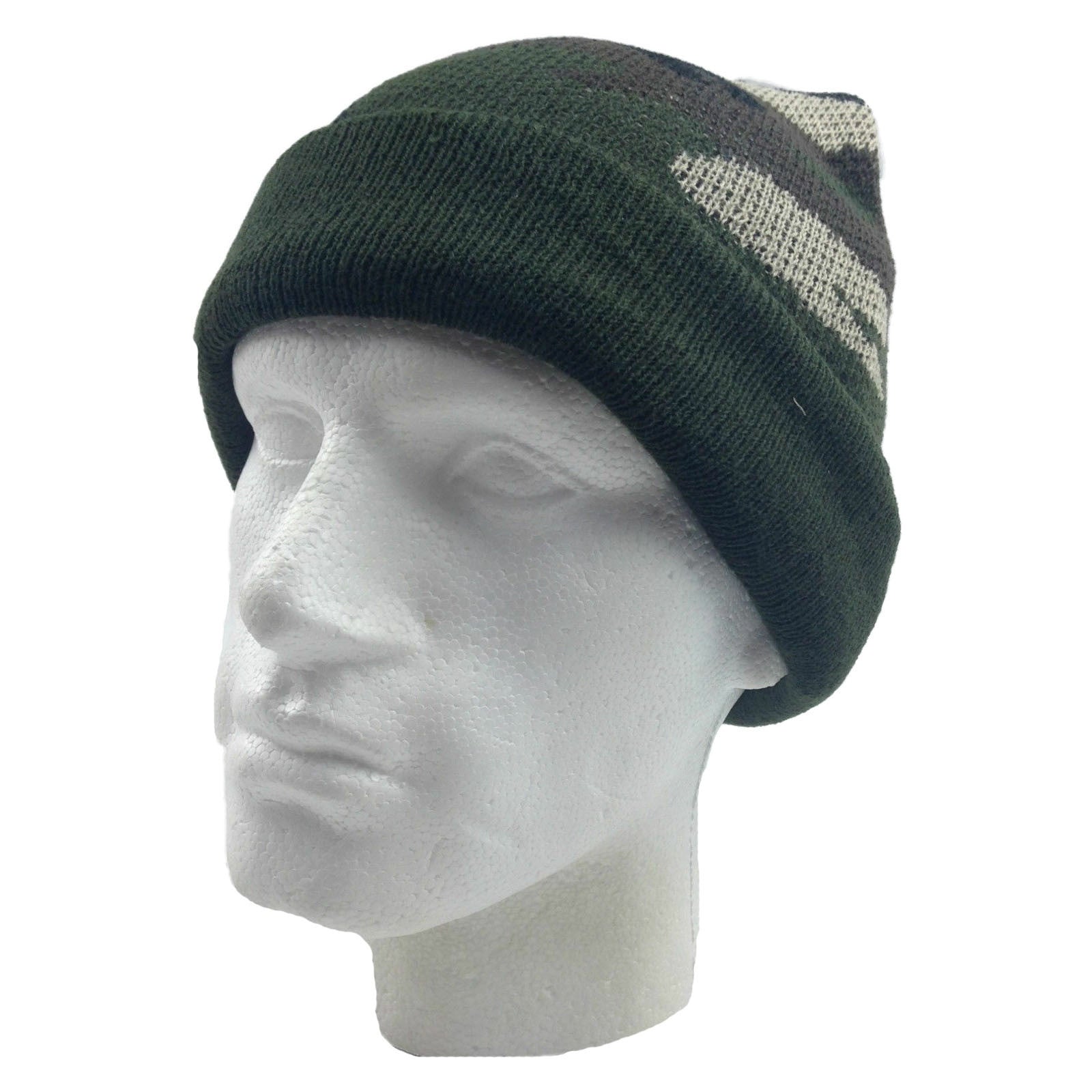 Br Apparel Camo Beanie Hat Winter Ski Army Military Fishing Green Camouflage Beanies