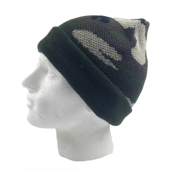 Br Apparel Camo Beanie Hat Winter Ski Army Military Fishing Green Camouflage Beanies