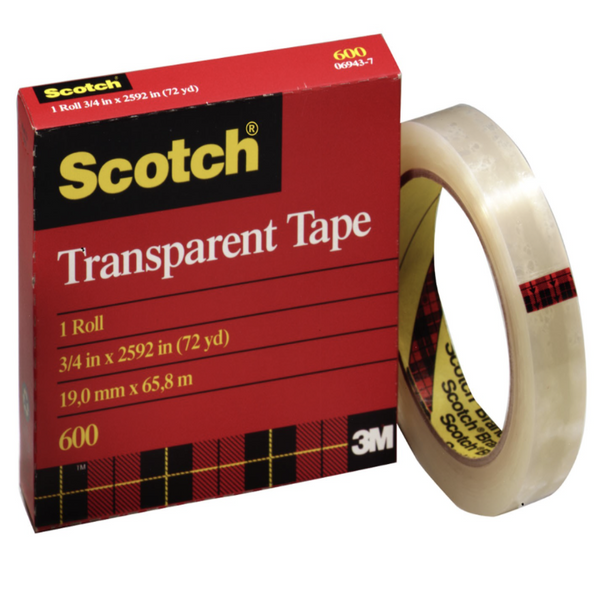 3M Transparent Tape 25.4Mm X 65.8M Sticky Tape