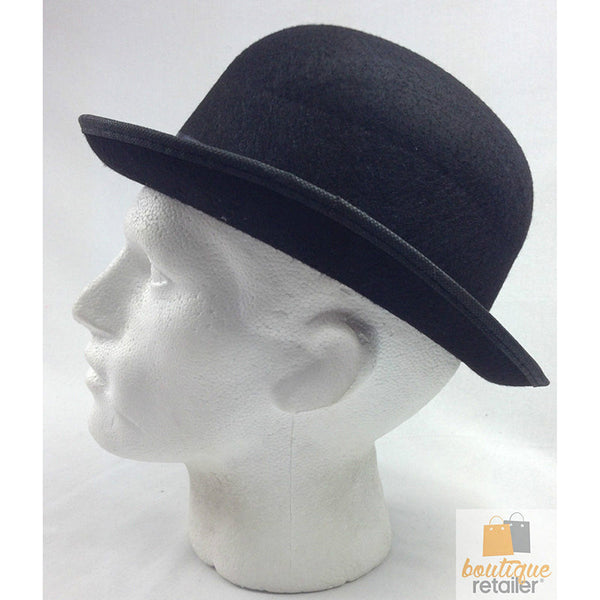 Bowler Hat Party Costume Derby Fancy Dress Dance Halloween Vintage Cap Black Hats