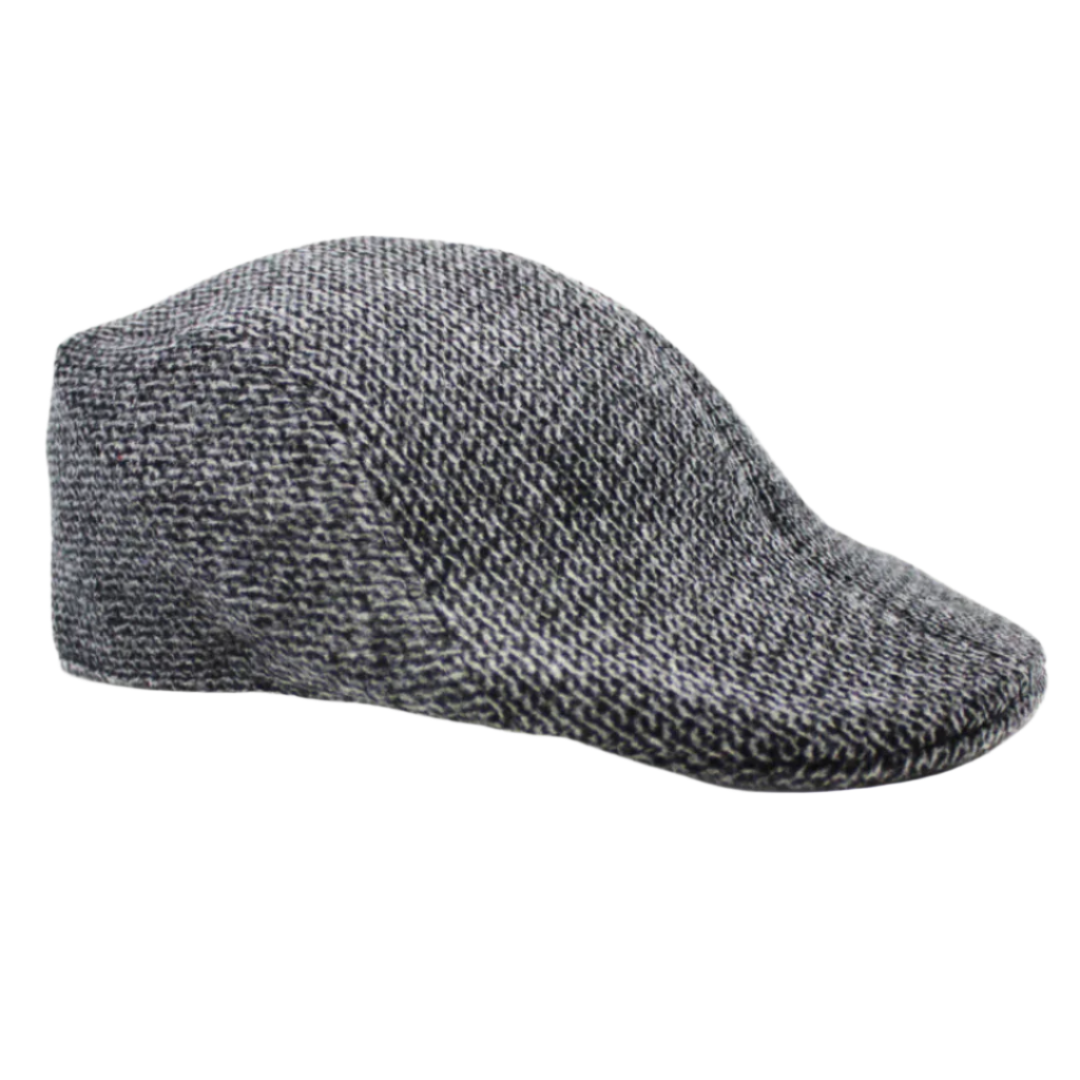Br Apparel Mens Herringbone Driving Cabbie Hat Gatsby 20S Ivy Cap Flat Newsboy Grey Hats