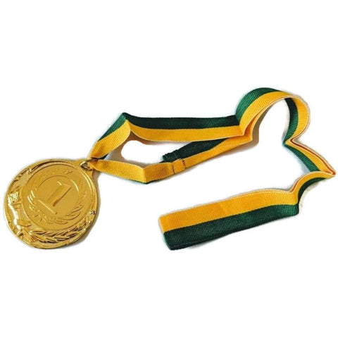 Br Costumes Metal Winner Gold Medal 1St Party Favours Sports Day 40Cm Ribbon Green/Gold Other Party Supplies
