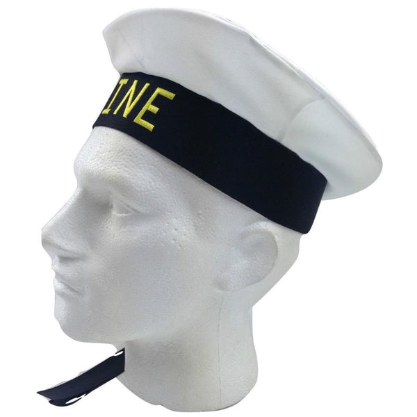 Br Costumes Marine Hat Cap White Black Skipper Navy Sea Fancy Dress Sailor Accessory Hats