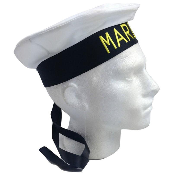 Br Costumes Marine Hat Cap White Black Skipper Navy Sea Fancy Dress Sailor Accessory Hats