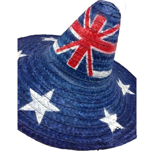 Br Costumes Mexican Sombrero Hat W Australian Aussie Flag Design Party 55Cm Hats