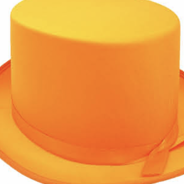 Br Costumes Satin Top Hat Party Cap Fancy Dress Trilby Fedora Orange Hats