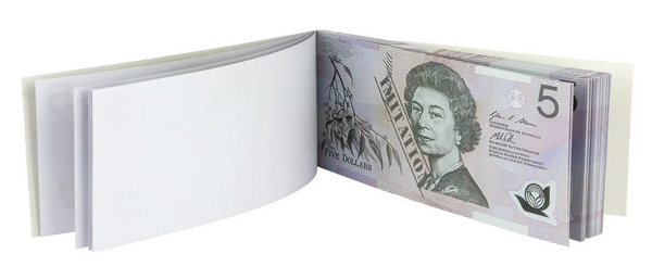 Br Costumes 5 Dollar Australian Souvenir Note Pad Fake Aud Money 1 Pack Of 50 Sheets Notebooks
