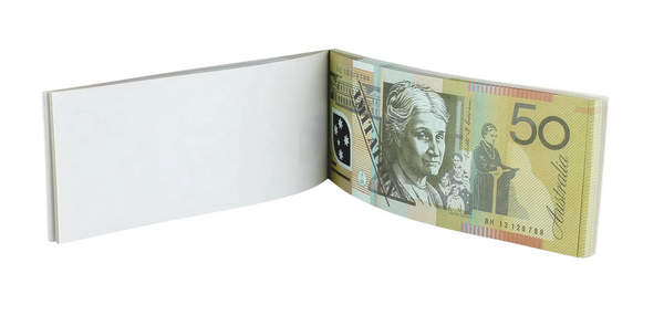 Br Costumes 50 Dollar Australian Souvenir Note Pad Fake Aud Money 1 Pack Of Sheets Notebooks