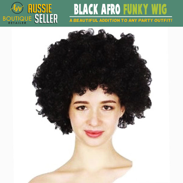 Br Costumes Deluxe Jumbo Black Afro Wig Party Fancy Curly Hair Disco Dress 70S 80S Wigs Facial Hair