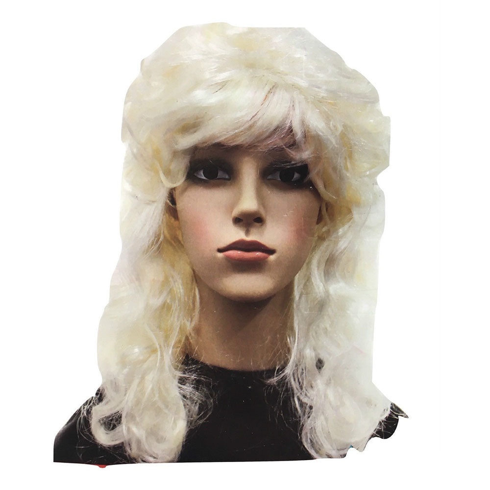 Br Costumes Retro Wig Curly Long Hair Disco Punk Rock Party 60S 70S 22425 Blonde Wigs Facial Hair