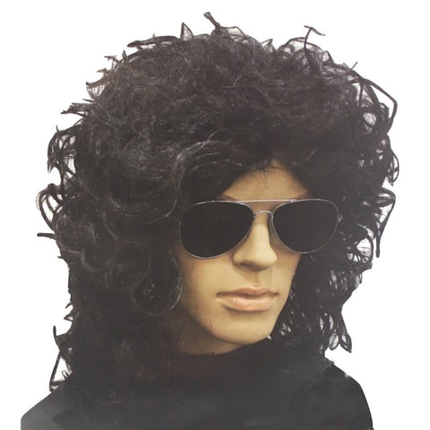 Br Costumes Popstar Wig Punk Party Fancy Curly Long Hair Rock 70S 80S Wigs Facial Hair