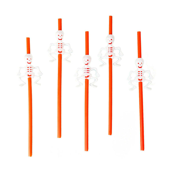 Br Costumes Halloween Party Pumpkin/Skeleton Drinking Straws Festive Spooky Decors Orange Party Tableware & Serveware