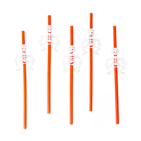 Br Costumes Halloween Party Pumpkin/Skeleton Drinking Straws Festive Spooky Decors Orange Party Tableware & Serveware