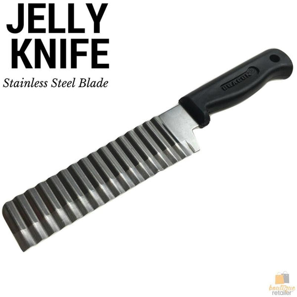 Br Jelly Knife Stainless Steel Blade Potato Vegetable Crinkle Wavy Cutter Slicer Peelers & Slicers