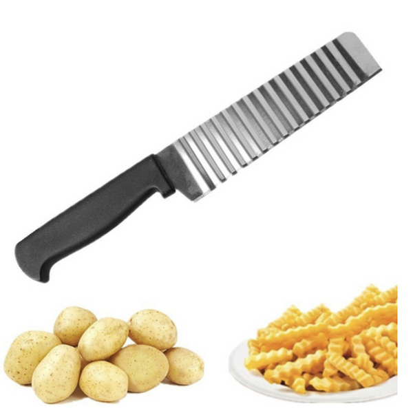 Br Jelly Knife Stainless Steel Blade Potato Vegetable Crinkle Wavy Cutter Slicer Peelers & Slicers
