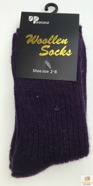 Br Apparel 2 Pairs Wool Blend Ladies Womens Thick Soft Work Thermal Warm Winter Assorted Colour Size 2 8 Socks
