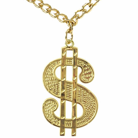 Veile Studios Br Costumes 10Cm Big Daddy Gold Chain Chunky Necklace Rapper 90S Hip Hop Fake Dollar Sign Necklaces & Pendants