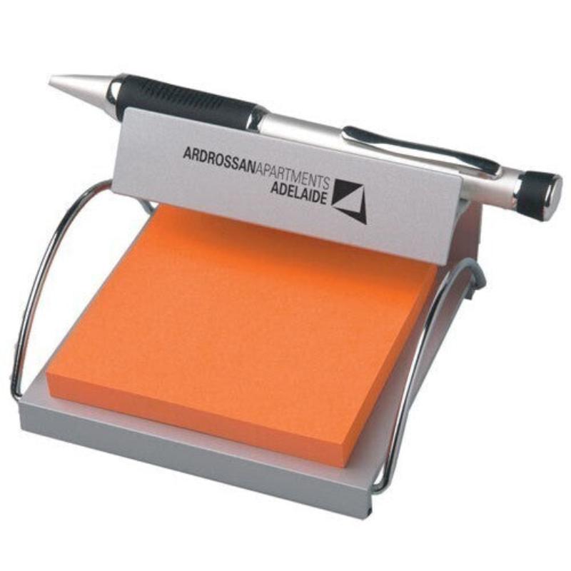 Br Aluminium Memo & Pen Holder Note Pad Organizer Organiser Stationary Notebooks