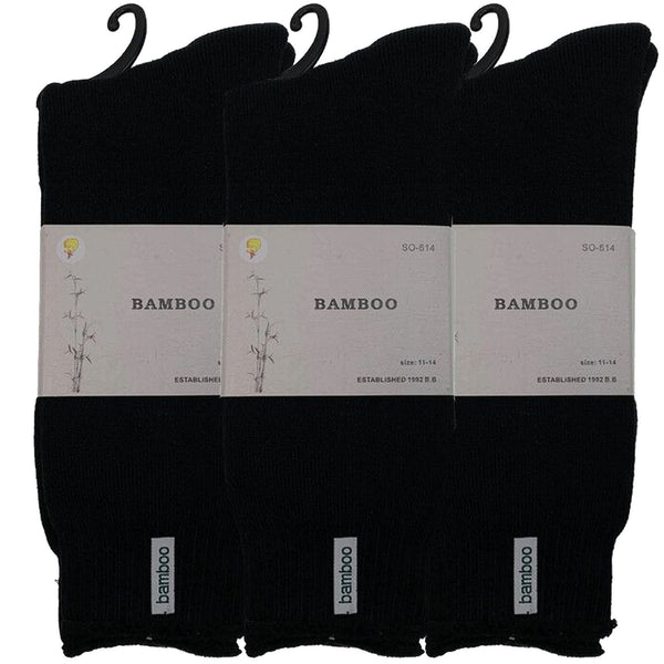 3 Pairs Premium Bamboo Mens Heavy Duty Thick Work Bulk Cushion Assorted Colour Pack 11 14 Socks