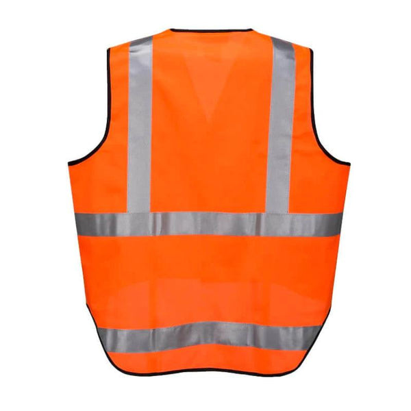 Huski 3X Hi Vis Patrol Vest 3M Tape Safety Workwear High Visibility Bulk Orange L Safety & Reflective Gear
