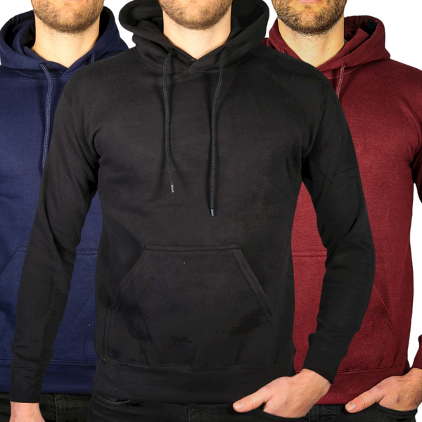 Sannfield 3X Adult Mens 100% Cotton Fleece Hoodie Jumper Pullover Sweater Warm Sweatshirt L Jumpers