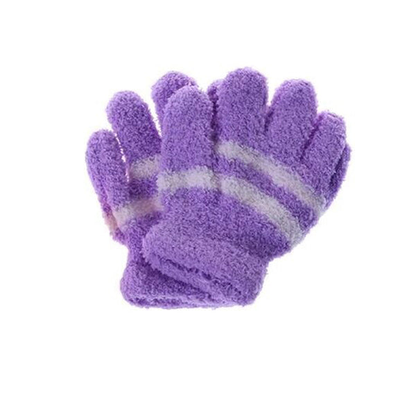 Br Apparel 3 Pair Little One Gloves Warm Winter Full Finger Thermal Coral Fleece Kids Boys Girls Baby Gloves