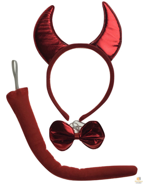 Br Costumes 3Pcs Set Animal Dress Up Party Bow Tie Tail Ears Book Week Red Devil Unisex Costumes