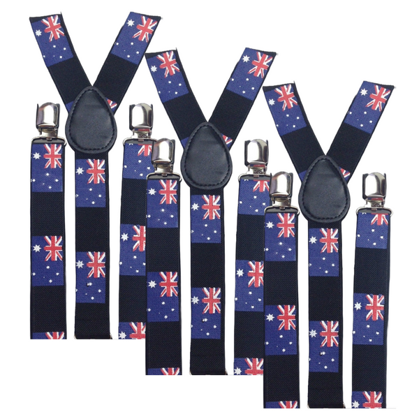 Br Costumes 3X Mens Suspenders Braces Adjustable Strong Clip On Elastic Formal Wedding Slim Australia Flag Suspenders/Braces