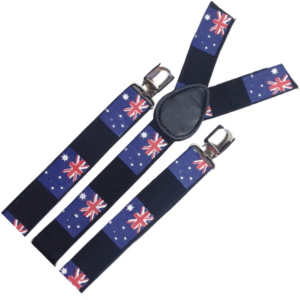Br Costumes 3X Mens Suspenders Braces Adjustable Strong Clip On Elastic Formal Wedding Slim Australia Flag Suspenders/Braces