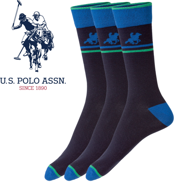 Livergy Mens Crew Navy/Green 1 Pack Of 3 Eu 43 46 Socks