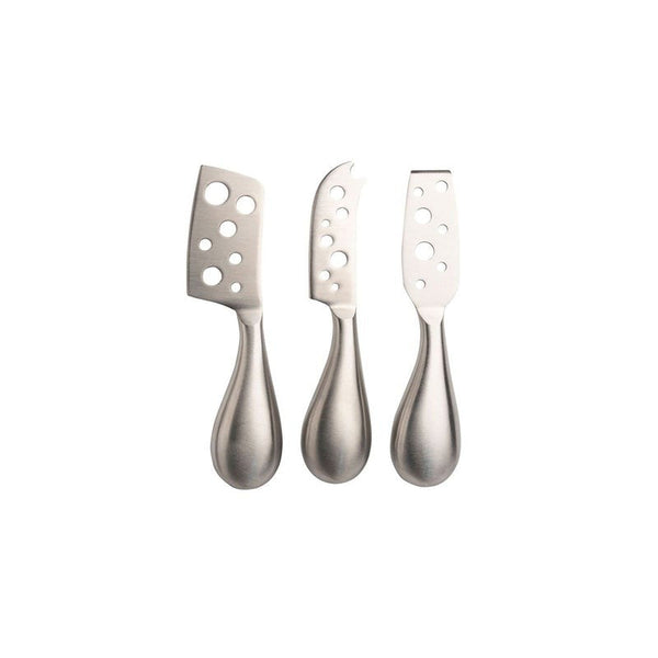 Euroline 3Pc Stainless Steel Cheese Knife Set Kitchen Cutlery Silver Cutlery Sets