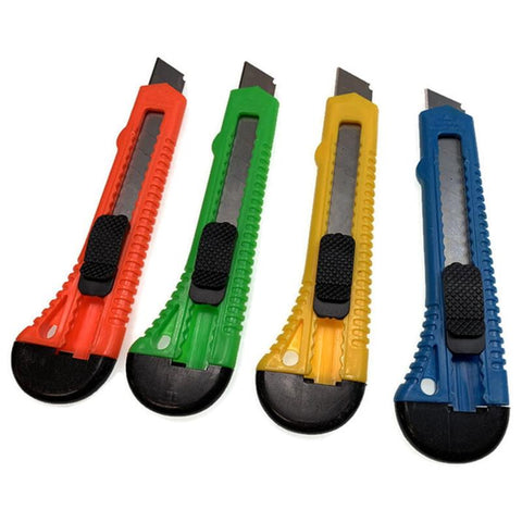 Br Costumes 4Pcs Box Cutter Knife Retractable Blade Utility Razor Durable Opener 10.8Mm Cutters & Trimmers