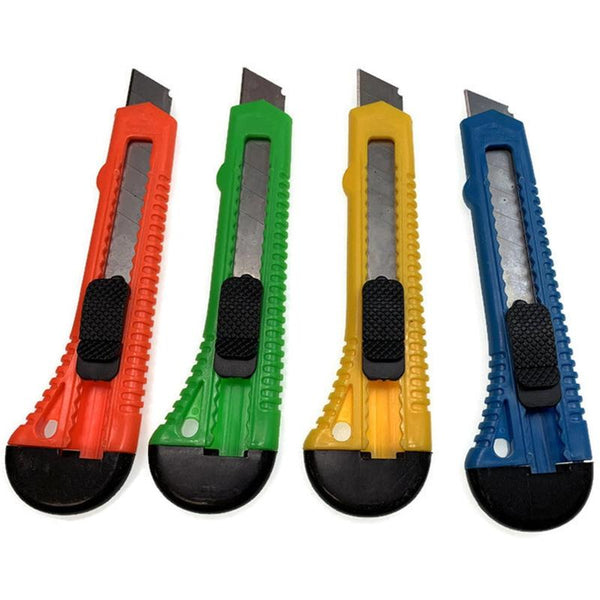 Br Costumes 4Pcs Box Cutter Knife Retractable Blade Utility Razor Durable Opener 10.8Mm Cutters & Trimmers