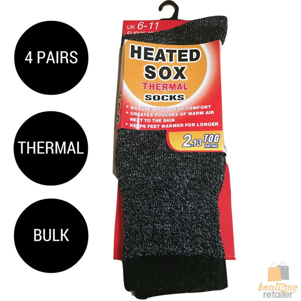 4 Pairs Mens Thermal Heated Warm Winter Comfort Work Sox Ski Bulk 6 11 Uk Socks