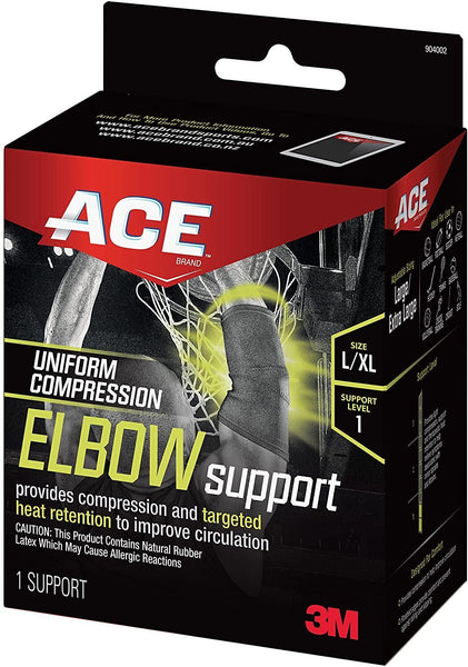 Ace 3M Compression Elbow Support Sleeve Large X Compression & Base Layers