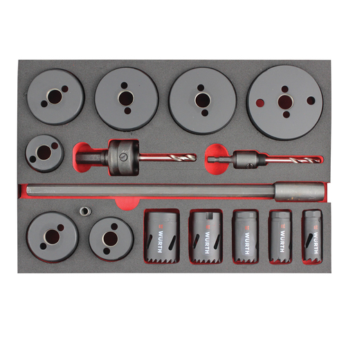16Pcs Wurth Cylinder Hole Saw Assortment Kit Hsco8 Sysko 1976 Mm Saws