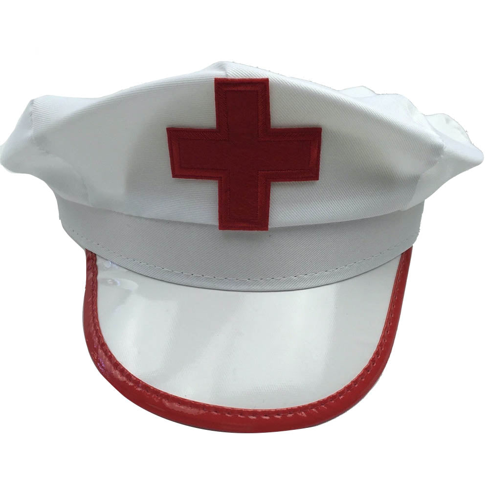 Br Costumes Nurse Hat Doctor Fancy Halloween Party Accessory Cap White/Red Hats