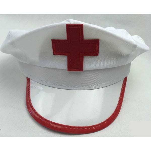 Br Costumes Nurse Hat Doctor Fancy Halloween Party Accessory Cap White/Red Hats