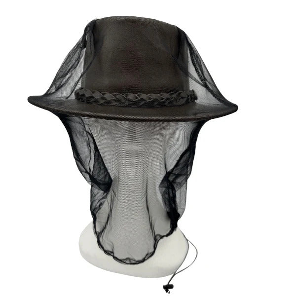 Br Outdoor Deluxe Mosquito Hat Net Insect & Bug Mesh Head Protector For Use Black Hats & Headwear