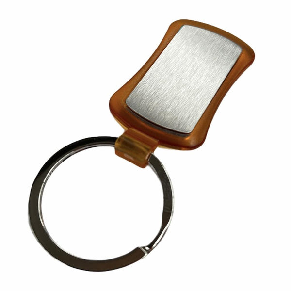 Br 50X Duo Key Tag Ring Keyring School Bag Badge Bulk Orange Keyrings