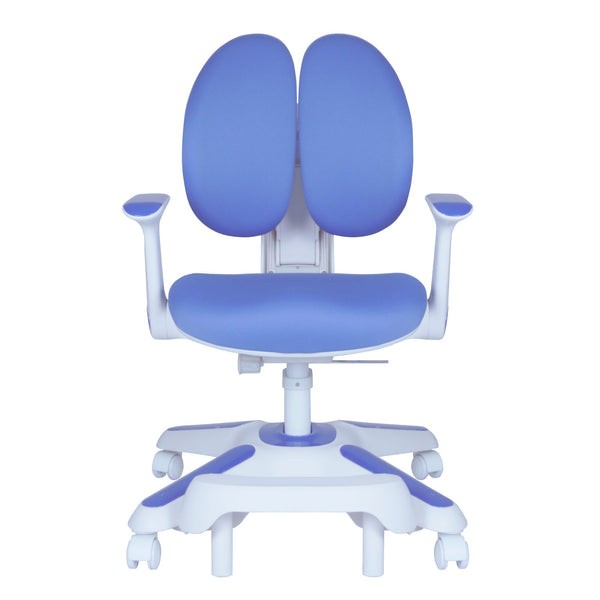 Ergonomic Children Kids Study Chair Set Of 2 Height Adjustable Blue Kids Chairs
